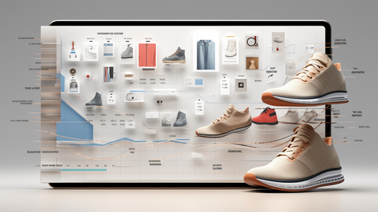 Image of ecommerce product site with each part of the website being diagramed