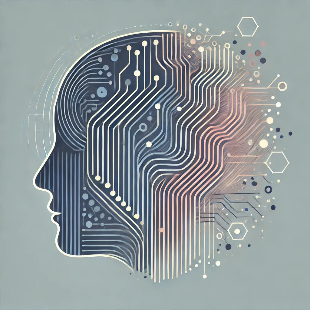 Illustration of Hybrid Intelligence showcasing the synergy between human expertise and artificial intelligence to drive scalable growth and transformative business solutions.