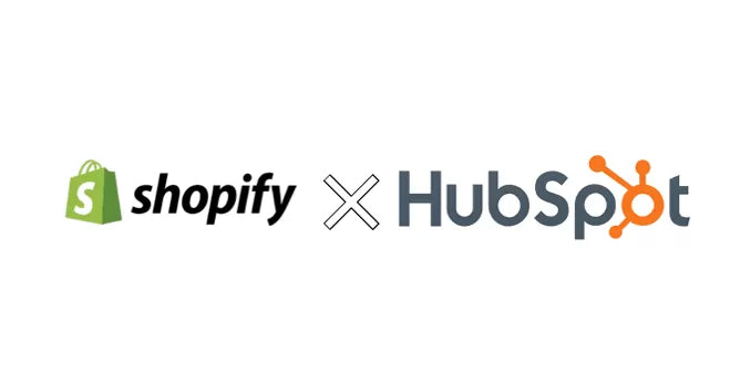 Shopify logo and HubSpot logo